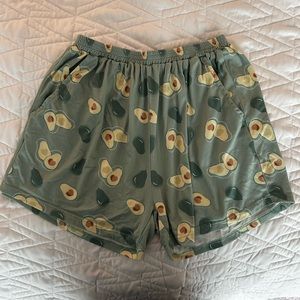 Avocado Pajama Shorts Medium women’s pockets elastic band